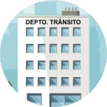 Imagem de um departamento de trênsito