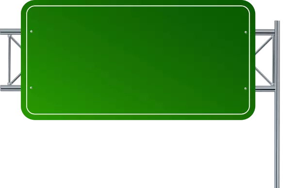 Imagem de uma placa verde